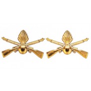 Ukrainian Mechanized Forces Gold Insignia. Pair