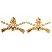 Ukrainian Mechanized Forces Gold Insignia. Pair