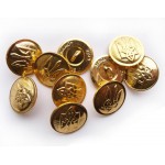 Soviet Army Metal Buttons x 10