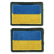 Ukraine Flags Military Pair Patch
