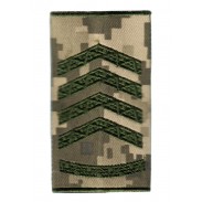 Third Sergeant Ukraine Army Combat Slide Epaulet